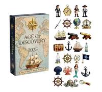 Édition Collector Compte À Rebours 2025 Age Of Discovery - Acrylique, Calendrier De L'Avent 24 Jours Age Of Discovery | 24 Figurines Et Objets De Collection D'exploration Maritime