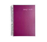 edition cumulus Agenda 2025/2026 épais, format A4, motif mûre (violet), fabriqué en Allemagne, idéal pour le bureau, reliure à spirale, une page A4 complète par jour, août 25, août 26