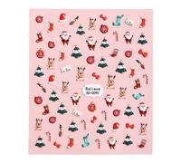 【Édition de Noël】MeoMagic Stickers d’ongles effet gel auto-adhésifs, décoration d’ongles, collection Christmas, 5D-0090 (Uniquement des stickers)