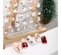 【Édition de Noël】MeoMagic Stickers pour ongles effet gel, auto-adhésifs, décoration d’ongles, 5D-0244 (Uniquement des stickers)