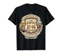 Édition du centenaire de la Route Mother Road 66 T-Shirt Graphique avec Valeur, Homme, Noir, M