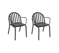 Édition exclusive set de 2 chaises de jardin avec accoudoirs Fred's WxHxD 60x80,5x59,6cm