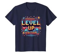 Édition Level Up : Célébration de la réussite du Joueur T-Shirt, Enfant, Bleu Marine, 2 Ans