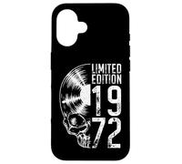 Édition limitée 1972 Vintage Vinyl Lover Gothic Skull Coque pour iPhone 16