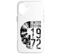 Édition limitée 1972 Vintage Vinyl Lover Gothic Skull Coque pour iPhone 16 Plus