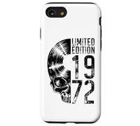 Édition limitée 1972 Vintage Vinyl Lover Gothic Skull Coque pour iPhone SE (2020) / 7/8