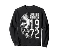 Édition limitée 1972 Vintage Vinyl Lover Gothic Skull Sweatshirt