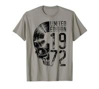 Édition limitée 1972 Vintage Vinyl Lover Gothic Skull T-Shirt