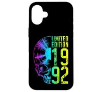 Édition limitée 1992 Vintage Vinyl Lover Gothic Skull Coque pour iPhone 16 Plus