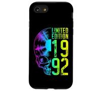 Édition limitée 1992 Vintage Vinyl Lover Gothic Skull Coque pour iPhone SE (2020) / 7/8