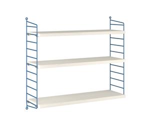 Édition limitée étagère murale 60x60x20cm String système blue lacquered steel frame