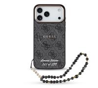Edition Limitée Étui Coque IPHONE 17 Pro Max Guess Similicuir Gris Chain Magsafe