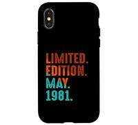 Édition limitée Mai 1981 Anniversaire Coque pour iPhone X/XS