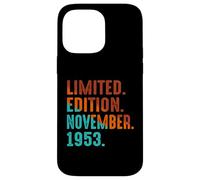 Édition limitée Novembre 1953 Anniversaire Coque pour iPhone 14 Pro Max