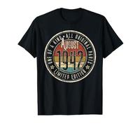 Édition limitée rétro du 84e Anniversaire d'août 1942 T-Shirt Graphique avec Valeur