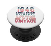 Édition limitée Vintage rétro année de Naissance 1940 PopSockets PopGrip Adhésif
