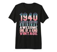 Édition limitée Vintage rétro année de Naissance 1940 T-Shirt Haut de Gamme