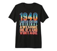 Édition limitée Vintage rétro année de Naissance 1940 T-Shirt Haut de Gamme