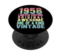Édition limitée Vintage rétro année de Naissance 1958 PopSockets PopGrip Adhésif