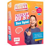 EDITION MICHAEL FISCHER Kartenspiel: Checkerin Marina: Checkst du's? - Das Spiel: Das witzige Checker-Spiel mit 128 Karten, coolen Challenges und spannenden Quiz-Fragen für Kinder AB 8 Jahren