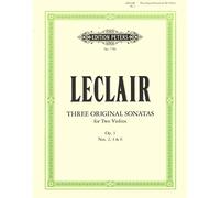 EDITION PETERS LECLAIR JEAN MARIE - 3 SONATAS FOR TWO VIOLINS OP.3 NOS.2, 4, 6 - VIOLIN DUETS Partition classique Cordes Violon