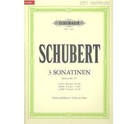 EDITION PETERS SCHUBERT FRANZ - 3 SONATINAS - VIOLIN AND PIANO Partition classique Cordes Violon