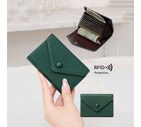 Édition rafraîchie de blocage Portefeuille minimaliste de style accordéon en PU doux avec motif litchi, léger et portable. Idéal pour les cols blancs, les femmes, les cadeaux d'anniversaire, de vacanc