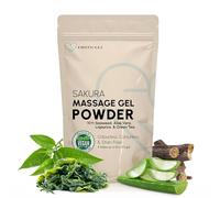 Édition Sakura Poudre de Gel de Massage Nuru Japonais 500g | Aloe Vera, Algues, Réglisse & Thé Vert | Usage Professionnel | Fabriqué au Japon | Vegan | Sans Parfum | Donne Jusqu'à 50 Litres