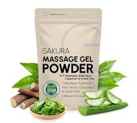 Édition Sakura Poudre de Gel de Massage Nuru Japonais 50g | Aloe Vera, Algues, Réglisse & Thé Vert | Sachet Refermable | Fabriqué au Japon | Vegan | Sans Parfum | Donne Jusqu'à 5 Litres