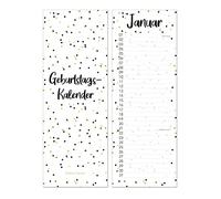 Edition Seidel Calendrier d'anniversaire à spirales au format 105 x 297 mm, indépendant de l'année (20570)