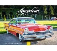 Edition Seidel Calendrier de qualité supérieure American Dream Cars 2026 - Format A3 - Calendrier mural - Voiture classique - Vintage - Machine - Cabriolet - Voiture de sport - Hobby Christian