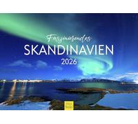 Edition Seidel Calendrier de qualité supérieure - Scandinavie 2026 - Format A3 - Calendrier mural - Norvège - Suède - Danemark - Islande - Finlande - Laponie - Fjorde - Geyser - Aurores boréales