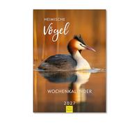 Edition Seidel Calendrier hebdomadaire premium Oiseaux indigènes 2027 Format DIN A4. Calendrier mural allemand bouvreuil martin-pêcheur huppe pinson nature CM-KA-2027