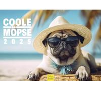 Edition Seidel Calendrier mural 2025 de qualité supérieure - Motif carlin - Format A3 - Pour chiens et animaux domestiques - Race de chien - Avec dictons amusants