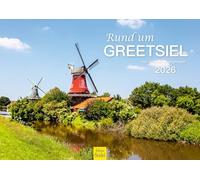 Edition Seidel Calendrier mural 2026 de qualité supérieure - Format A3 - Motif Allemagne - Frise orientale - Mer du Nord - Moulin à vent - Andrea Dreegmeyer