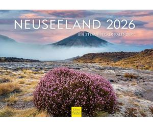 Edition Seidel Calendrier mural 2026 de qualité supérieure - Format A3 - Nouvelle-Zélande - Mont Cook - Nature - Parc national - Île - Mer Stefan Becker