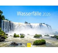 Edition Seidel Calendrier mural 2026 de qualité supérieure - Format A4 - Motif cascades - Nature - Europe - États-Unis - Islande - Croatie - Nouvelle-Zélande - Canada