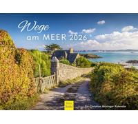 Edition Seidel Calendrier mural 2026 de qualité supérieure - Format A4 - Motif chemins de mer - Angleterre - France - Italie - Île - Côte de mer - Port - Dunes Christian Müringer