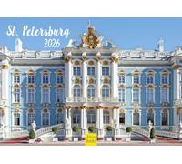 Edition Seidel Calendrier mural 2026 de qualité supérieure - Format A4 - Pour l'Europe, la Russie, l'Ermitage, Peterhof - Ville portuaire de la mer Baltique