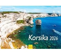 Edition Seidel Calendrier mural 2026 de qualité supérieure - Format DIN A4 - Europe - France méditerranéenne - Île Calvi Bonifacio Porto-Vecchio - Côte escarpée