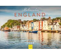 Edition Seidel Calendrier mural 2026 de qualité supérieure - Motif : Angleterre pittoresque - Format A4 - Cornouailles britanniques - Dorset Sussex Castle Cottages Port Paysage Nature Côte Rochers