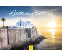 Edition Seidel Calendrier mural 2026 de qualité supérieure - Motif lumière du Sud - Format A4 - Pour l'Europe, l'Espagne, la France, l'Italie, les îles Baléares, les Paysages côtiers Christian