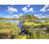 Edition Seidel Calendrier mural 2026 de qualité supérieure - Motif : Suède - Format A3 - Scandinavie - Stockholm Göteburg - Forêts, lacs, montagnes, élan - Parc national Abisko - Mer Baltique