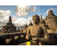 Edition Seidel Calendrier mural Asie 2026 de qualité supérieure - Format A3 - Pour la Chine, l'Inde, le Japon, les Philippines, la Jordanie, la Malaisie, l'Indonésie, le Sri Lanka, Peter Schickert