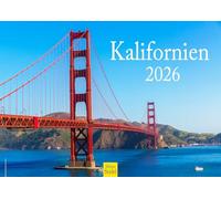 Edition Seidel Calendrier mural Californie 2026 - Format A3 - USA - Californie - Golden Gate Bridge - Île Alcatraz Pacifique - Côte Ouest - Skyline Metropole