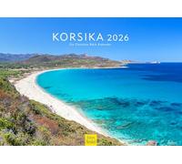 Edition Seidel Calendrier mural Corse 2026 de qualité supérieure - Format A3 - Île de France - Calvi Saint-Florent Golf de Porto Côte escarpée Christian Bäck