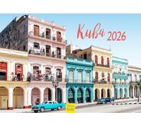 Edition Seidel Calendrier mural Cuba 2026 de qualité supérieure - Format A4 - Amérique du Sud - Amérique centrale - Amérique - Havane - Capitol - Pour voitures anciennes