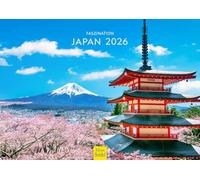 Edition Seidel Calendrier mural de qualité supérieure - Fascination Japon 2026 - Format A4 - Asie, Pacifique, Tokyo Fuji - Parc national du temple