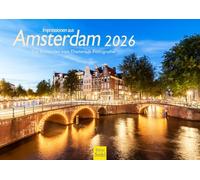Edition Seidel Calendrier mural de qualité supérieure Impressions d'Amsterdam 2026 - Format DIN A4 - Calendrier mural Europe Hollande Pays-Bas Canaux Metropole Skyline Werner Dieterich