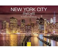 Edition Seidel Calendrier mural de qualité supérieure New York City Highlights 2026 - Format A4 - USA - Amérique - Big Apple Metropole Skyline Melanie Viola